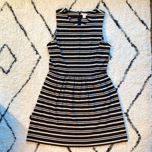 SALE 🌟 J. Crew Striped Black & Cream A-line Dress